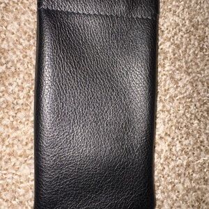 Portland Leather Black glasses case